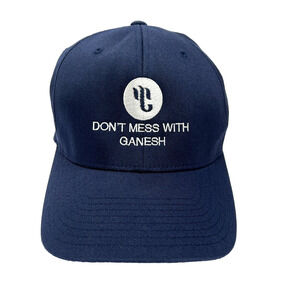 Yupoong "Don't Mess With Ganesh" Size L-XL Flex Fit Hat Cap Fitted Navy Blue